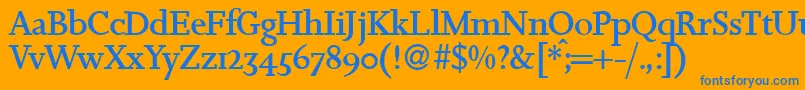 JosephdbNormal Font – Blue Fonts on Orange Background