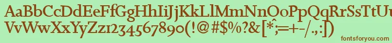 JosephdbNormal Font – Brown Fonts on Green Background