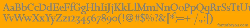 JosephdbNormal Font – Gray Fonts on Orange Background