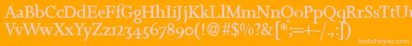 JosephdbNormal Font – Pink Fonts on Orange Background