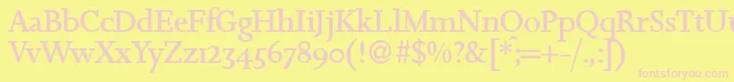 JosephdbNormal Font – Pink Fonts on Yellow Background