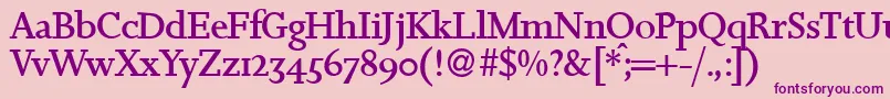 JosephdbNormal Font – Purple Fonts on Pink Background