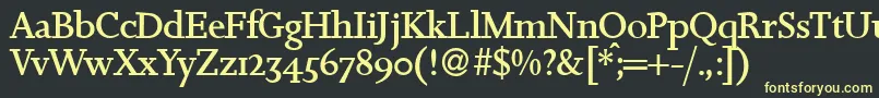Czcionka JosephdbNormal – żółte czcionki na czarnym tle
