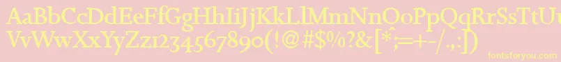 JosephdbNormal Font – Yellow Fonts on Pink Background