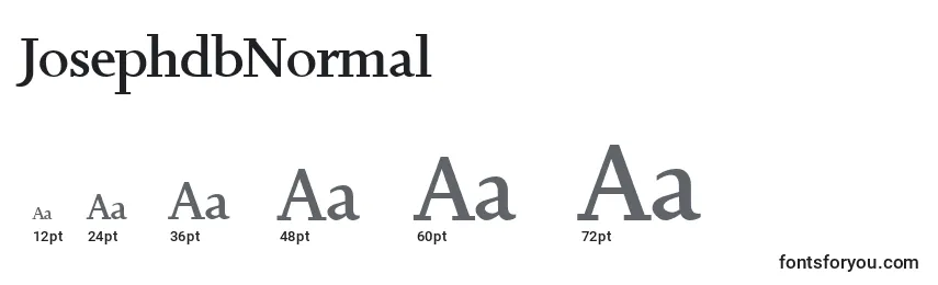 JosephdbNormal Font Sizes