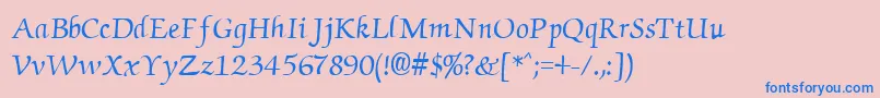 fuente Cyrillicchancellor – Fuentes Azules Sobre Fondo Rosa