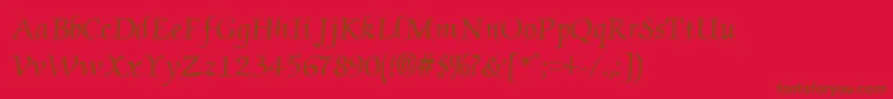 Cyrillicchancellor Font – Brown Fonts on Red Background