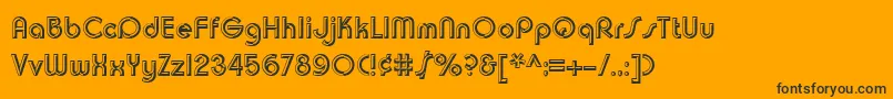 Chuckwarrenchiselsh Font – Black Fonts on Orange Background