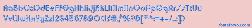 Chuckwarrenchiselsh Font – Blue Fonts on Pink Background