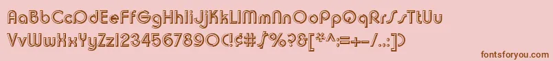 Chuckwarrenchiselsh Font – Brown Fonts on Pink Background