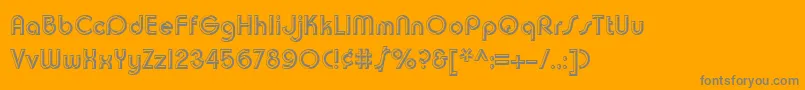 Chuckwarrenchiselsh Font – Gray Fonts on Orange Background