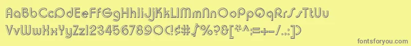 Chuckwarrenchiselsh Font – Gray Fonts on Yellow Background