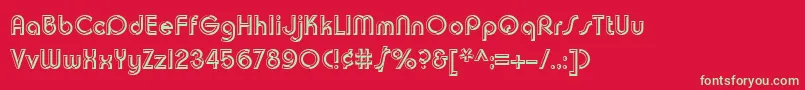 Chuckwarrenchiselsh Font – Green Fonts on Red Background