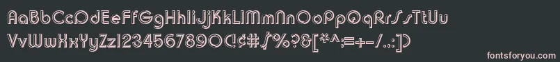 フォントChuckwarrenchiselsh – 黒い背景にピンクのフォント