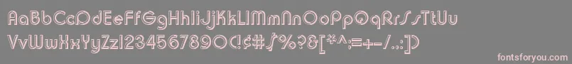 Chuckwarrenchiselsh Font – Pink Fonts on Gray Background
