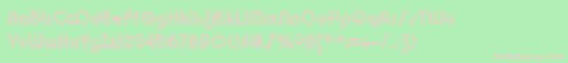 Chuckwarrenchiselsh Font – Pink Fonts on Green Background