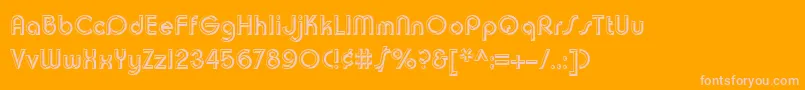 Chuckwarrenchiselsh Font – Pink Fonts on Orange Background