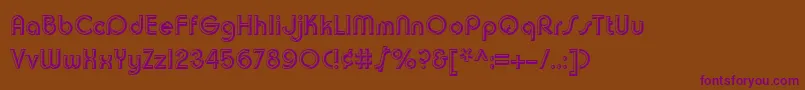 Chuckwarrenchiselsh Font – Purple Fonts on Brown Background
