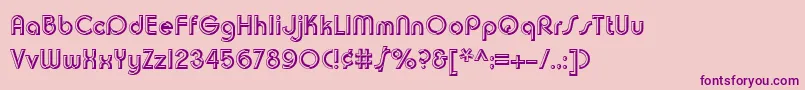 Chuckwarrenchiselsh Font – Purple Fonts on Pink Background