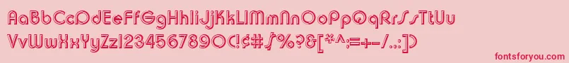 Chuckwarrenchiselsh Font – Red Fonts on Pink Background