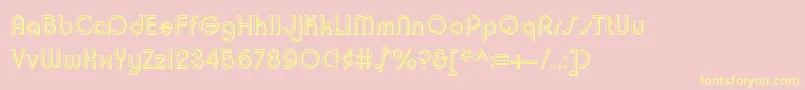 Chuckwarrenchiselsh Font – Yellow Fonts on Pink Background