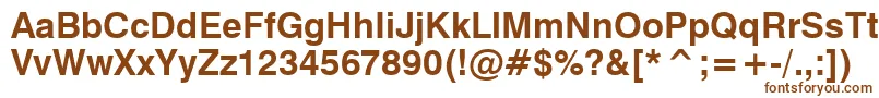 Шрифт GenevaBold – коричневые шрифты на белом фоне
