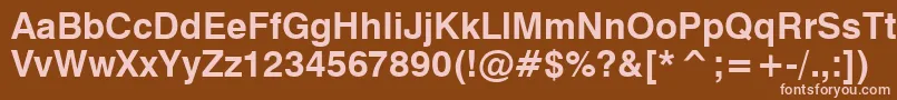 Шрифт GenevaBold – розовые шрифты на коричневом фоне