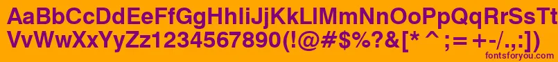 GenevaBold Font – Purple Fonts on Orange Background