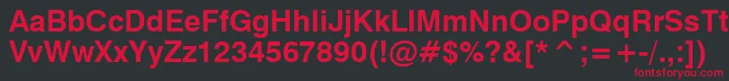 GenevaBold Font – Red Fonts on Black Background