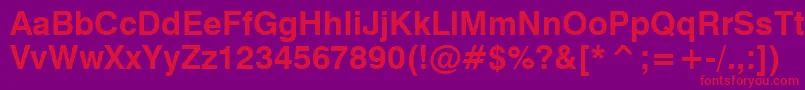 GenevaBold Font – Red Fonts on Purple Background