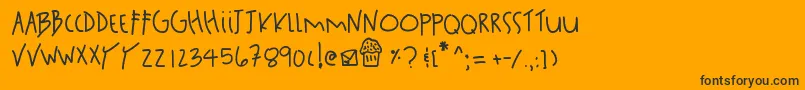 Sanfrancisco Font – Black Fonts on Orange Background