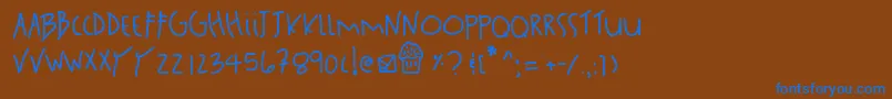 Sanfrancisco Font – Blue Fonts on Brown Background