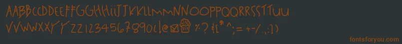Sanfrancisco Font – Brown Fonts on Black Background