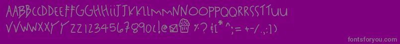 フォントSanfrancisco – 紫の背景に灰色の文字