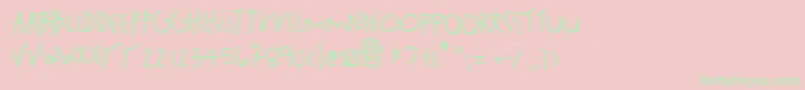 Sanfrancisco Font – Green Fonts on Pink Background