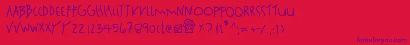 Sanfrancisco Font – Purple Fonts on Red Background