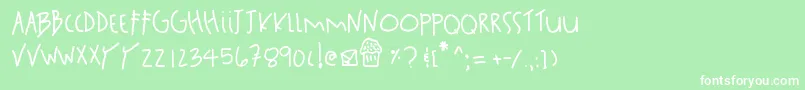 Sanfrancisco Font – White Fonts on Green Background