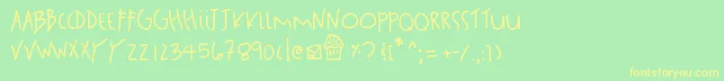 Sanfrancisco Font – Yellow Fonts on Green Background