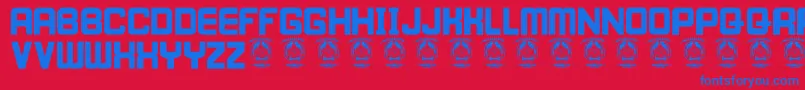 Шрифт IWillWait – синие шрифты на красном фоне