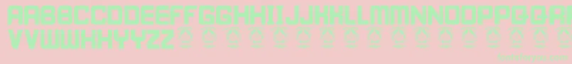 IWillWait Font – Green Fonts on Pink Background