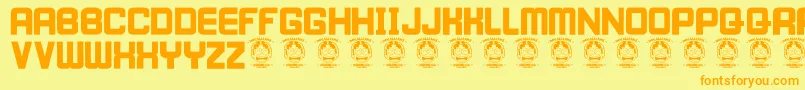 IWillWait Font – Orange Fonts on Yellow Background