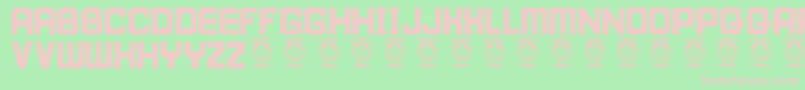 Шрифт IWillWait – розовые шрифты на зелёном фоне