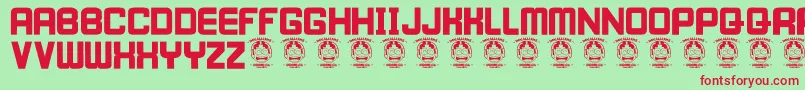IWillWait Font – Red Fonts on Green Background