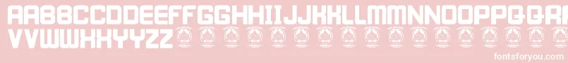 IWillWait-fontti – valkoiset fontit vaaleanpunaisella taustalla