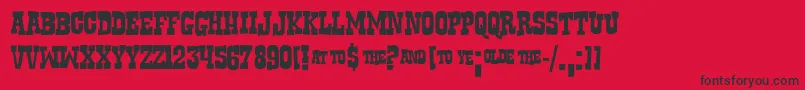 Rustler Font – Black Fonts on Red Background