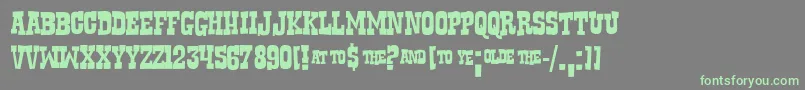 Rustler Font – Green Fonts on Gray Background