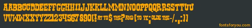 Rustler Font – Orange Fonts on Black Background