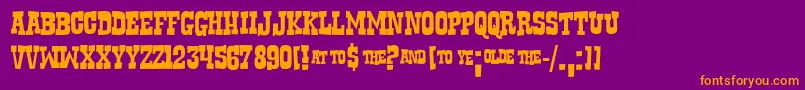 Rustler Font – Orange Fonts on Purple Background