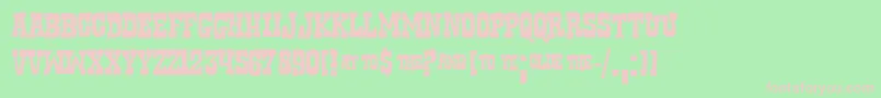 Rustler Font – Pink Fonts on Green Background