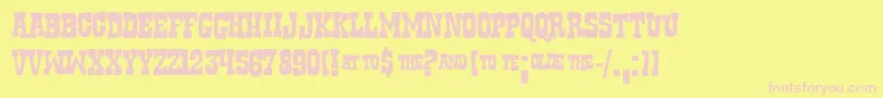 Rustler Font – Pink Fonts on Yellow Background